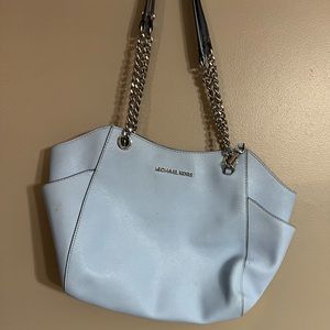 Michael Kors light blue pocketbook